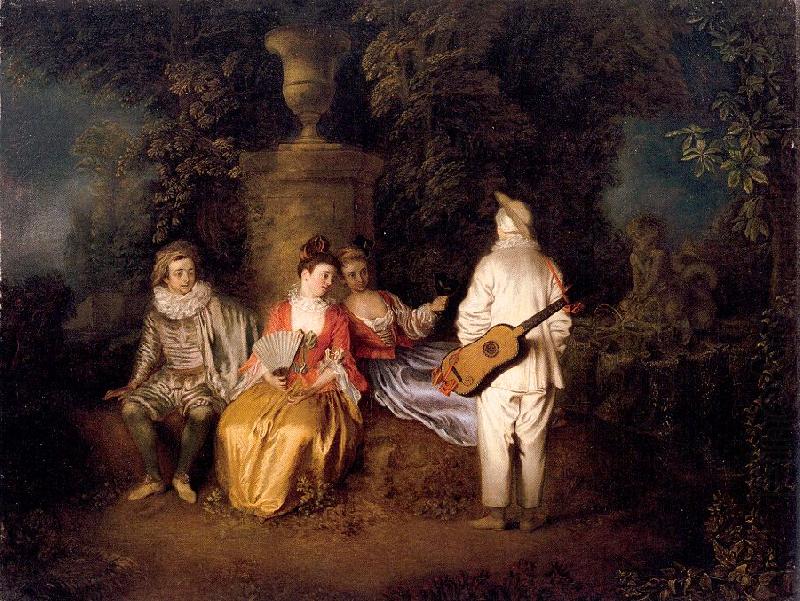 WATTEAU, Antoine Party of Four china oil painting image
